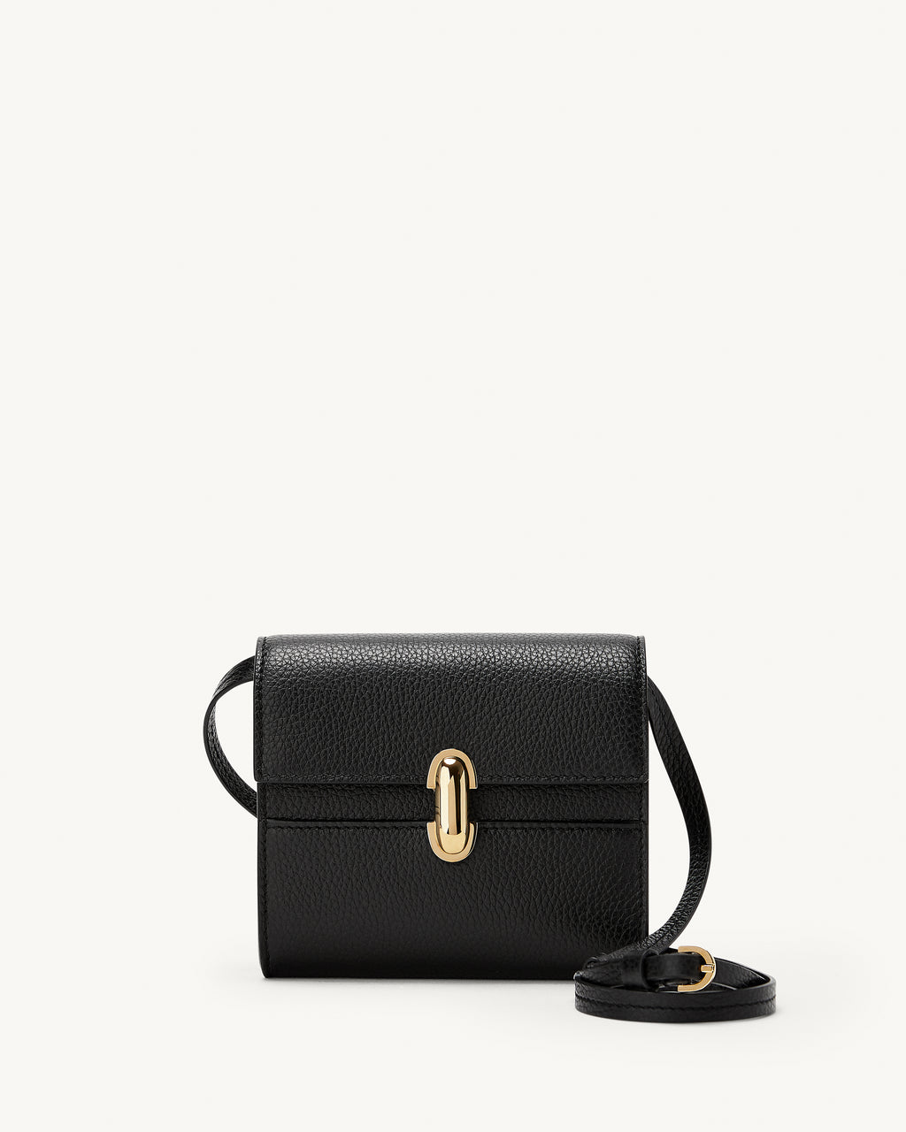 Symmetry Wallet in Black Grained Leather