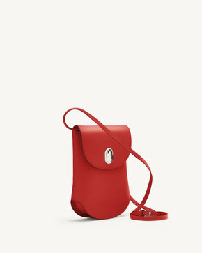 Tondo Pouch in Rouge Leather